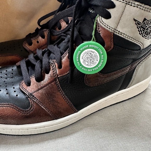 Nike Air Jordan 1 Retro High OG Patina/Rust Shadow Sneakers Size 12 New W/O Tag - Picture 7 of 15